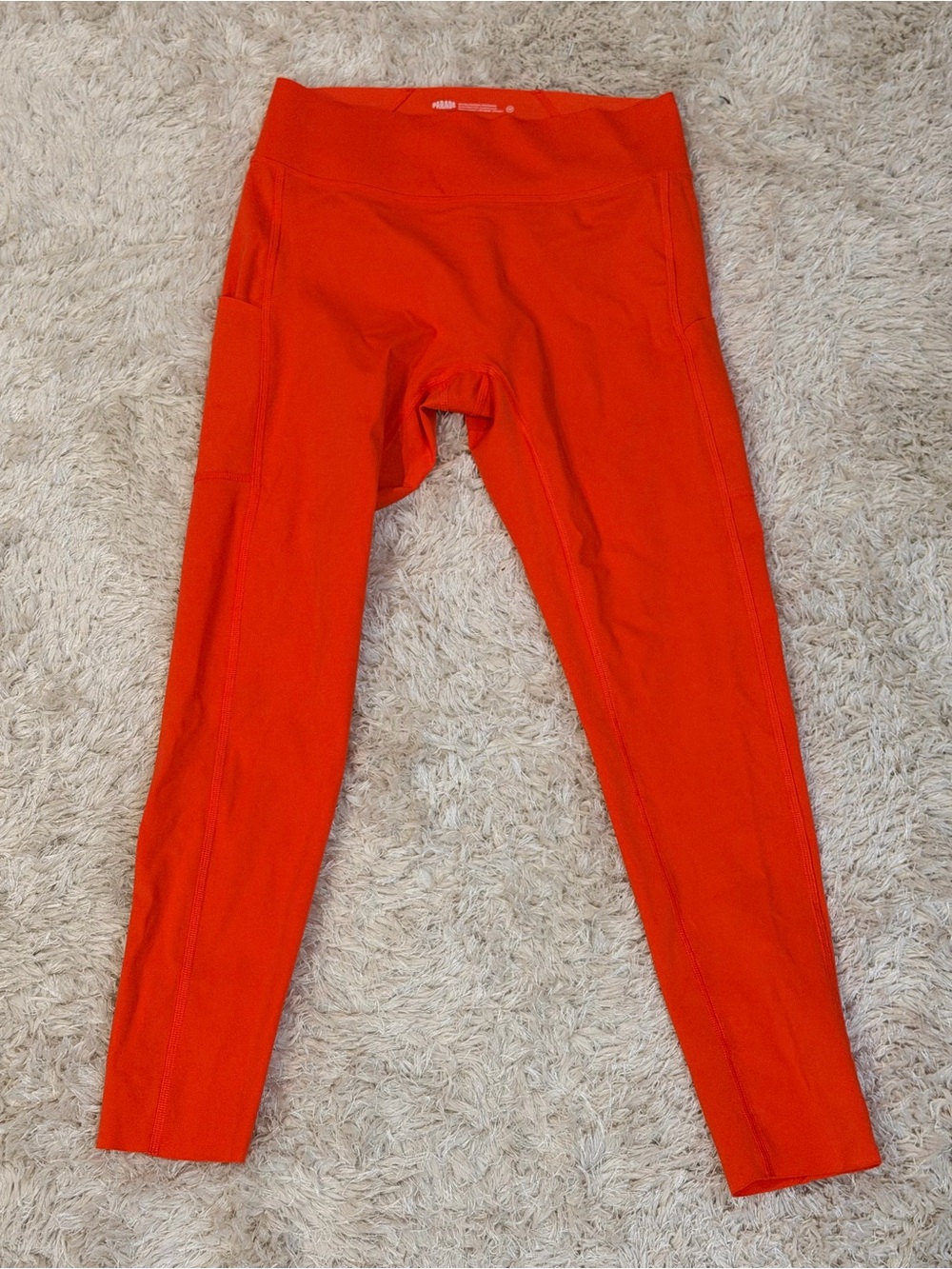 Parade Orange Performance Leggings with Side Pocket - M